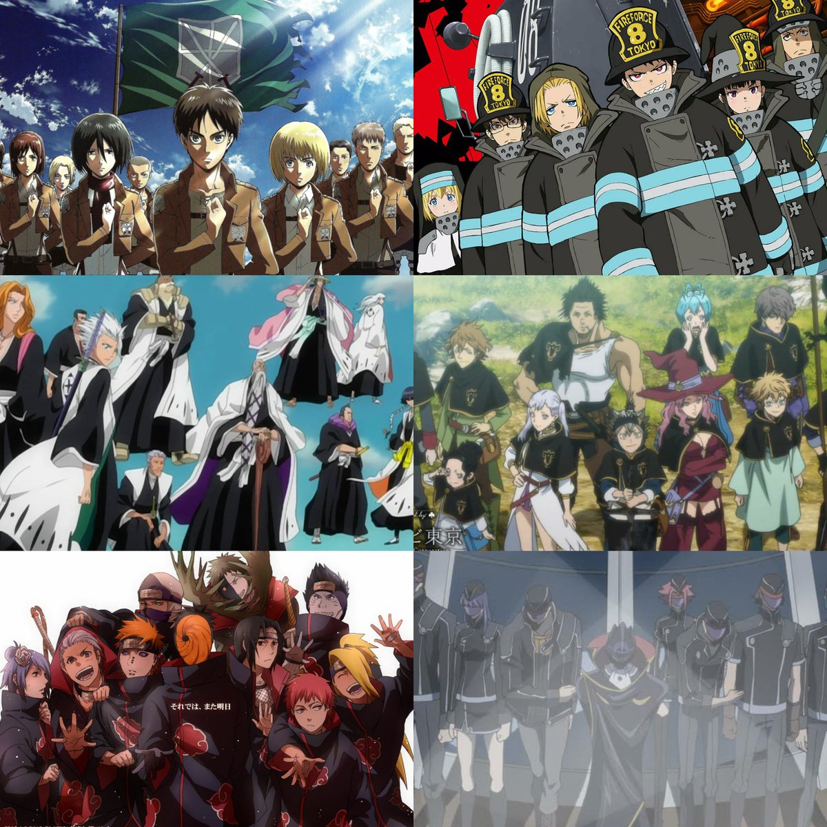 Você só pode escolher uma organização dos animes pra participar, qual seria?