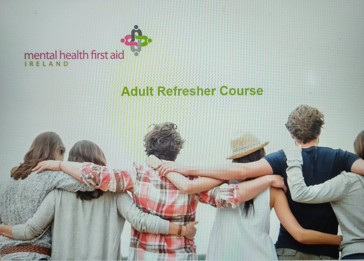 Very grateful for the opportunity to do the Mental Health First Aid refresher course this morning with <a href="/MHFAIreland/">MentalHealthFirstAid</a> ...  Really valuable learning.