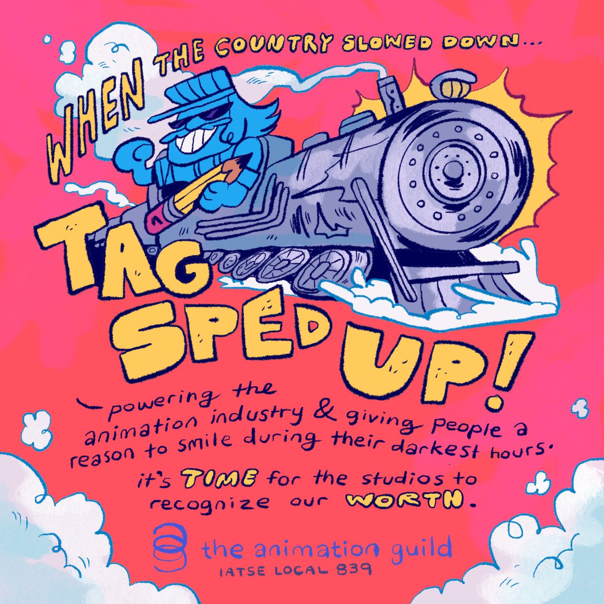 When the country slowed down, TAG sped up—powering the #animation industry and giving people a reason to smile during their darkest hours. It’s time for the studios to recognize our worth. #WePowerAnimation #WeAre839 #NewDeal4Animation #WeKeptWorking