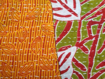 Vintage Kantha Scarf Cotton Sari Stole Women Shawl Hand Stitch Embroidered Wrap SW29
