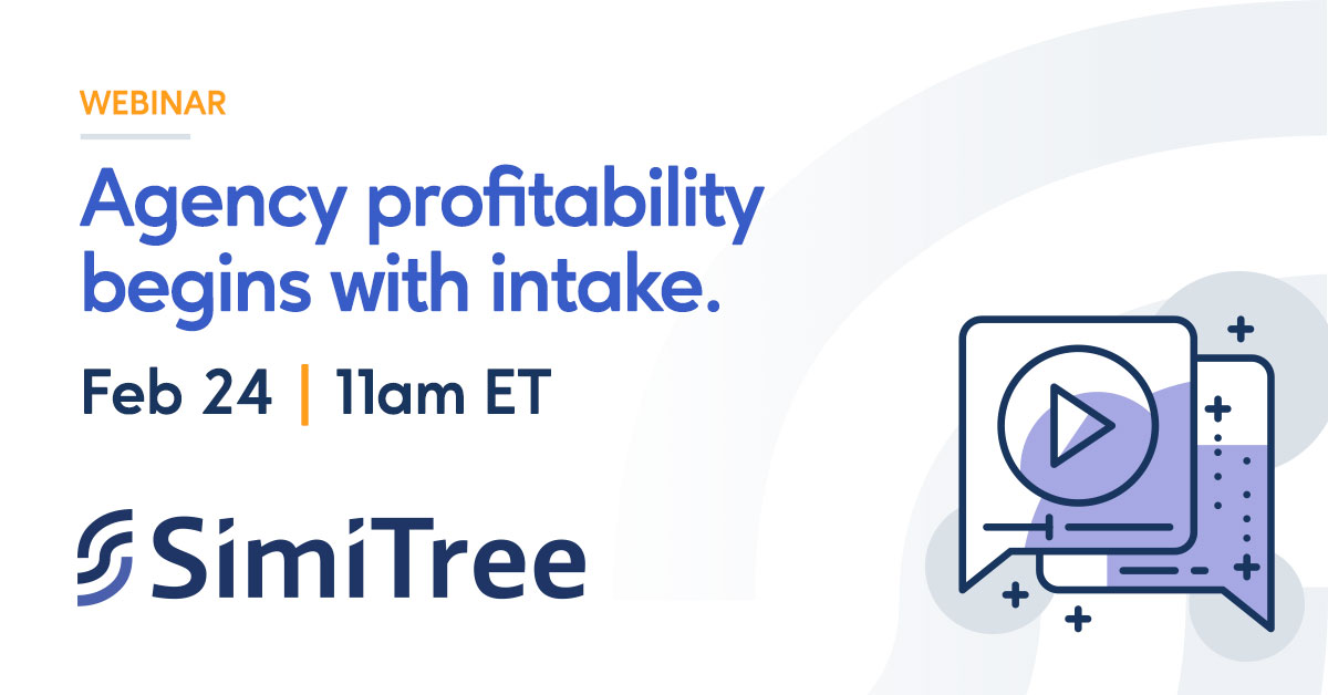SimioneConsults's tweet photo. Join Melynda Lee and Erin Masterson on Feb 24 at 11:00 AM EST to learn how to get intake right, setting your agency up for profitability. Register here: https://t.co/sRJovKkwHY. https://t.co/iXrNgiWc1R