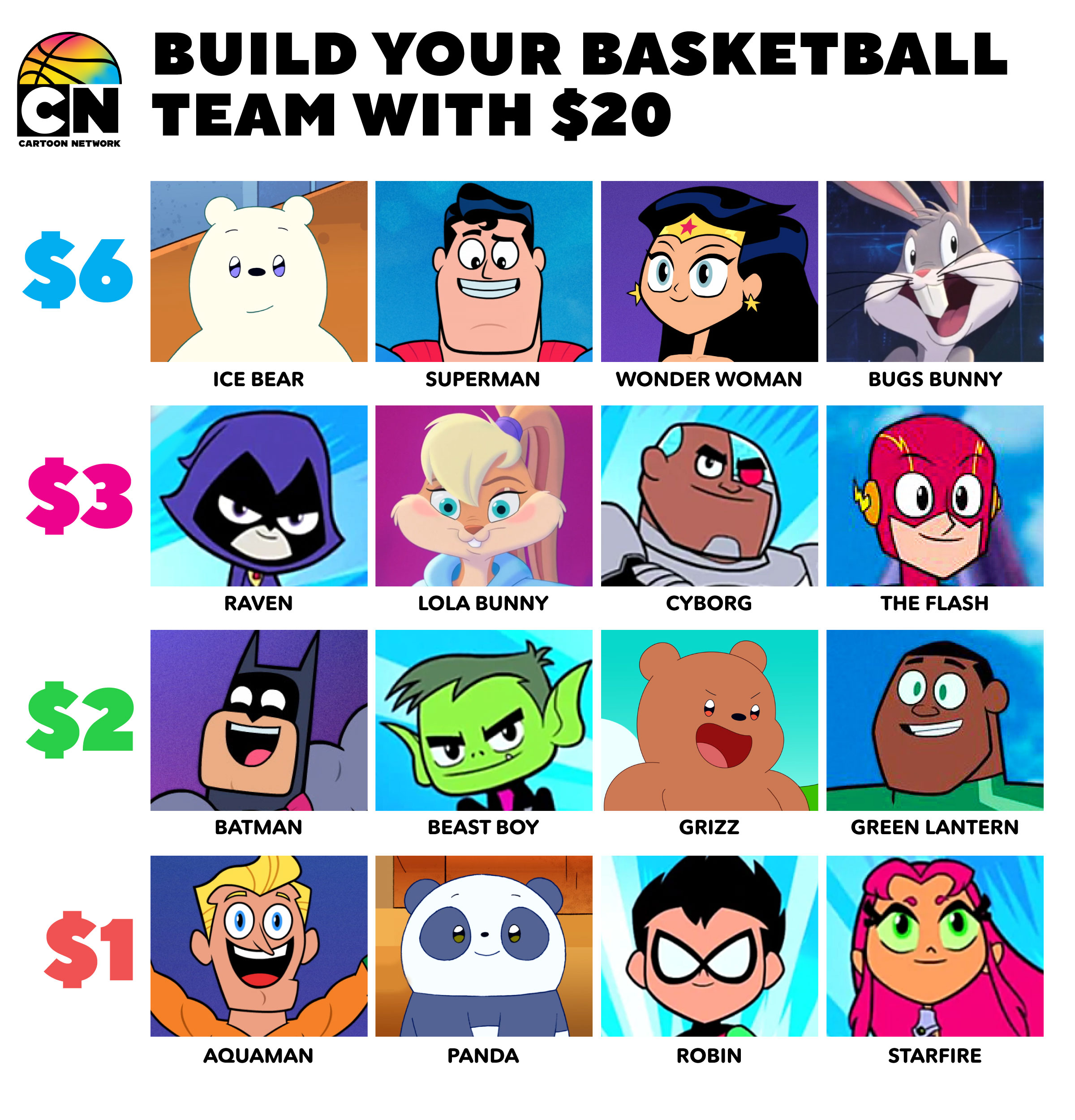 Cartoon Network on X: It's nearly game time - how are you building your  squad? 👀 🏀 ⛹️ Shoot some hoops and tune into the Cartoon Network Special  Edition: NBA All-Star Slam