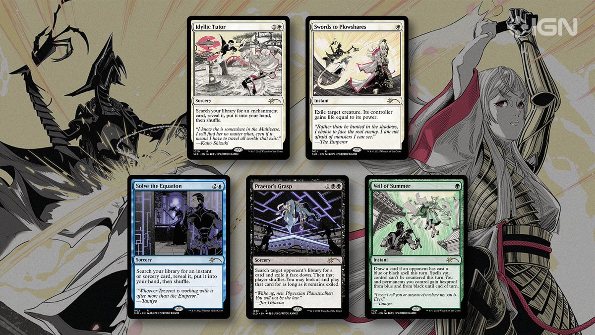 The "Kamigawa: The Manga: The Cards" drop features art by Riyou Kamei from  the official Kamigawa: Neon Dynasty manga. #MTG #MTGSecretLair