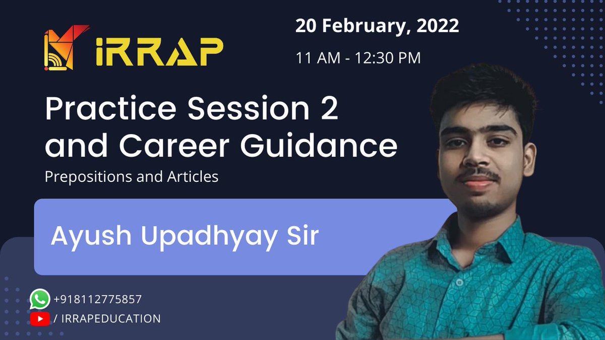 irrap_education's tweet photo. Register here: https://t.co/2R2stwPrbD
Join link: https://t.co/aeHOCO0BuO
Subscribe to our YouTube Channel for the Latest Updates: https://t.co/UIGk37Z7cb
#IRRAP #IRRAPEducation #IRRAPTalks https://t.co/7t8TK0n4nq