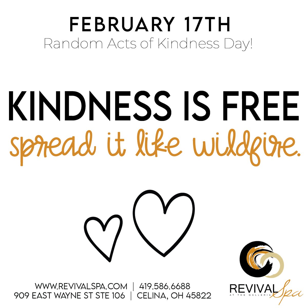 February 17 is Random Acts of Kindness Day! Go out and spread it like wildfire! It won't cost you anything, but we promise you'll gain so much!
