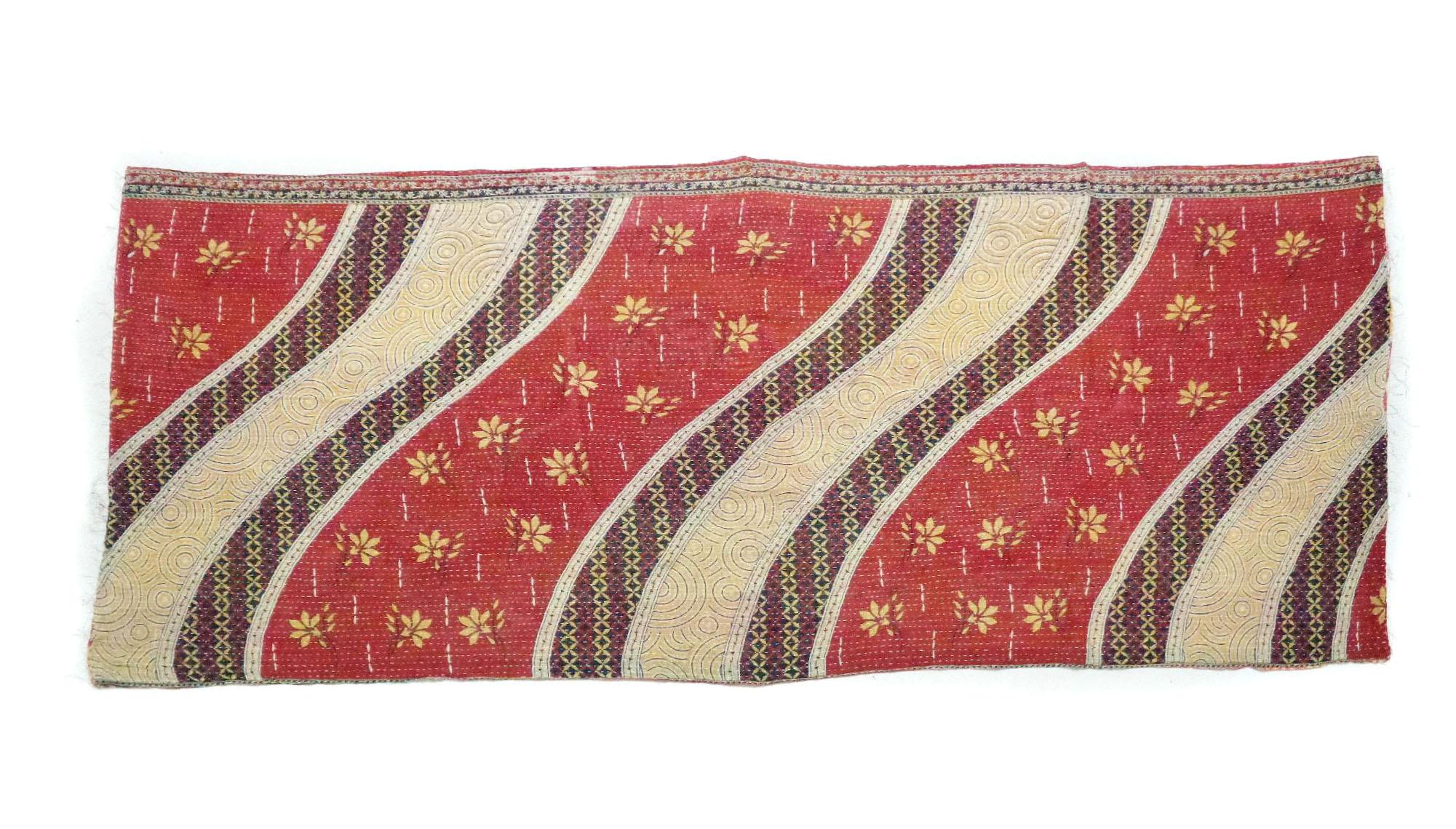 Indian Cotton Kantha Fashion Scarf Reversible Bohemian Handmade Veil Neck Wrap SW11