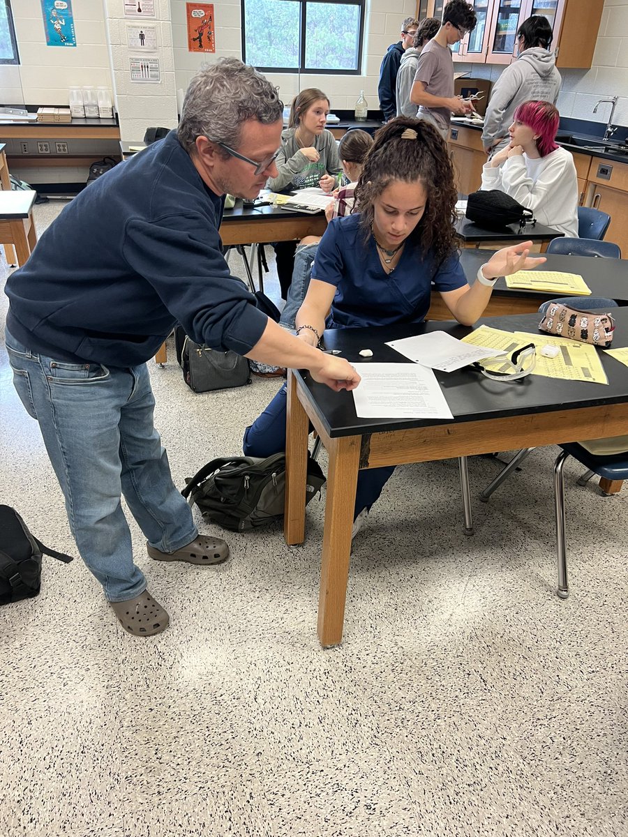 Mr. Hardin’s students are experimenting to figure out how many waters are in Epsom salts! #ccsdILS