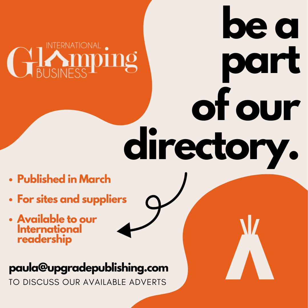 thisisglamping's tweet image. Calling all glampsites and outdoor hospitality suppliers 🚨
We're in the pre-finalising stages of our March issue, which will be an updated 2022 Directory - don't miss out on showcasing your company in International Glamping Business!
👉 paula@upgradepublishing.com

#hospitality