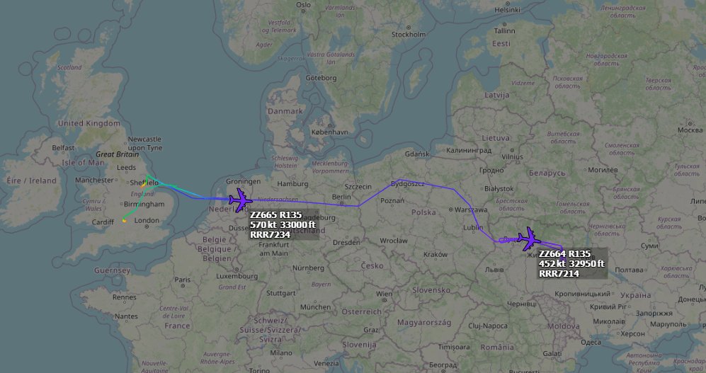 Intel Air & Sea on Twitter " ️RAF 🇬🇧 2x Rivet Joints ZZ664 Operating