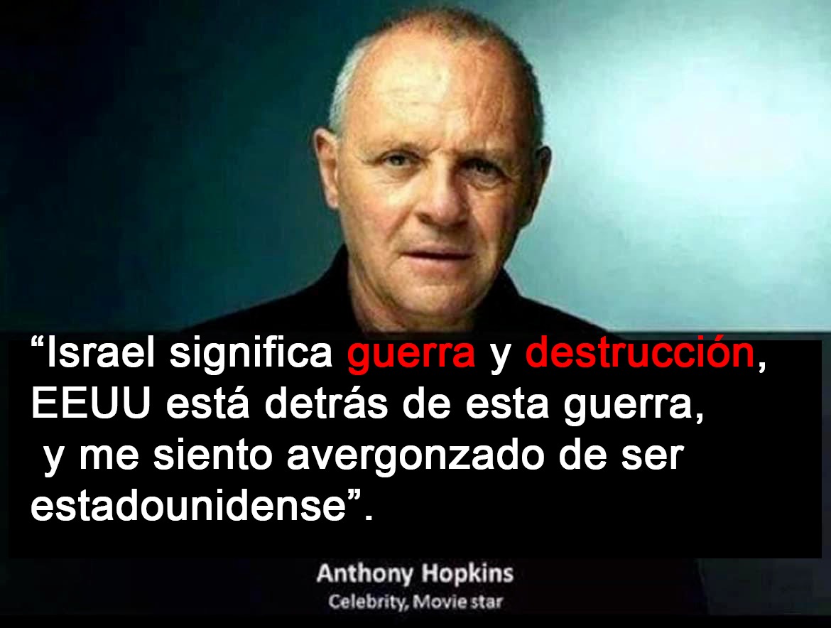 Gracias a <a href="/AnthonyHopkins/">Anthony Hopkins</a> por posicionarse al lado de los #DerechosHumanos en #Palestina.
Israel viola todos los principios del Derecho Internacional. 
Animamos a que la cultura de este país sume contra el #apartheid israelí. 
Participa en #BDS #BoicotDesinversionesSanciones