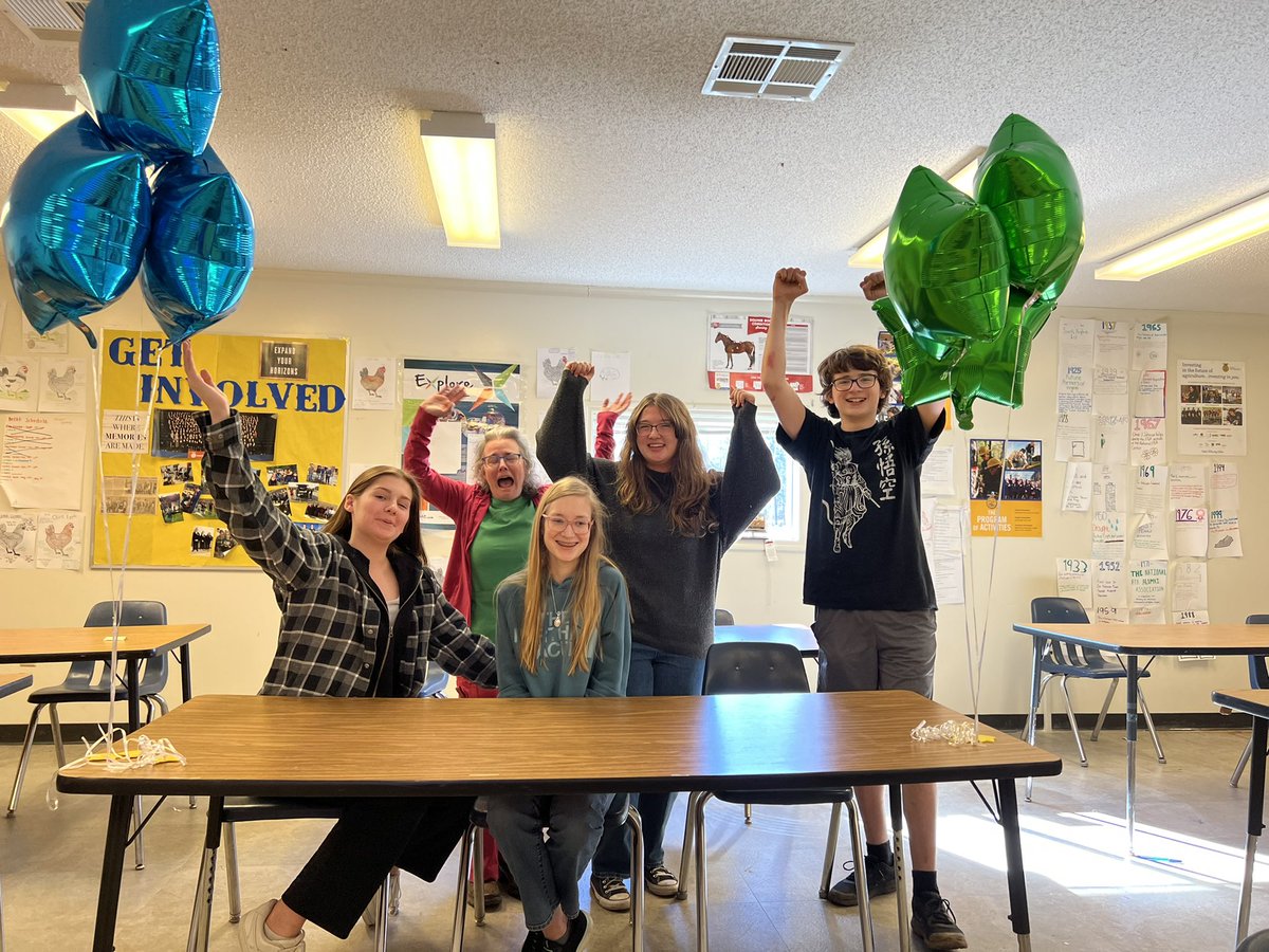 A giant shoutout to Jameson, Will, Abigail, and Searlait who won a State Championship in the junior Veterinary Science Career Development Event! Making CVHS proud once again! <a href="/CreekviewFFA/">CreekviewFFA</a> #ccsdILS