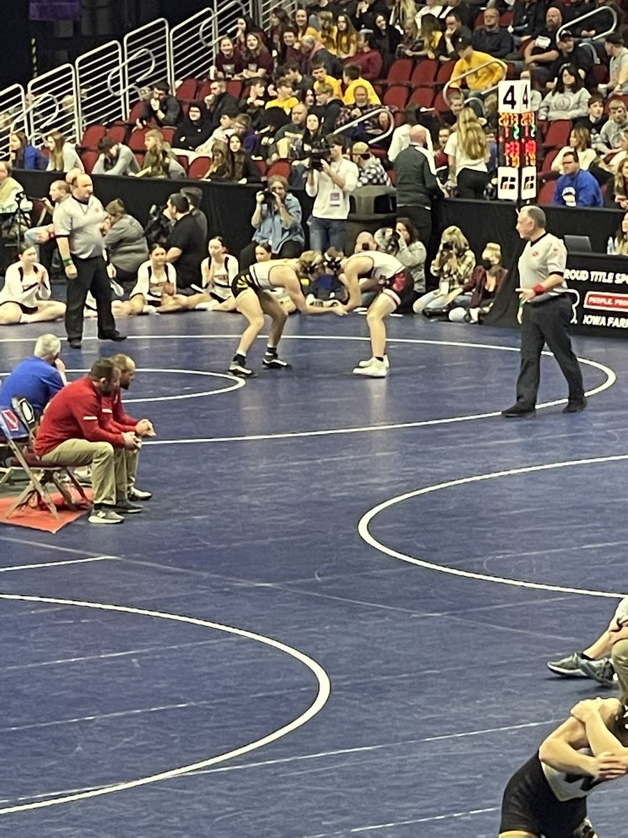atlwrestling1's tweet photo. 170 Kadin Stutzman takes on Clarion-Goldfield-Dows’s Mack Seaba  and defeats him 16-8. Kadin will advance to in the bracket!   @barstoolcam1 @AtlanticTrojans  #TrojanPride https://t.co/MGS7qmLcz4