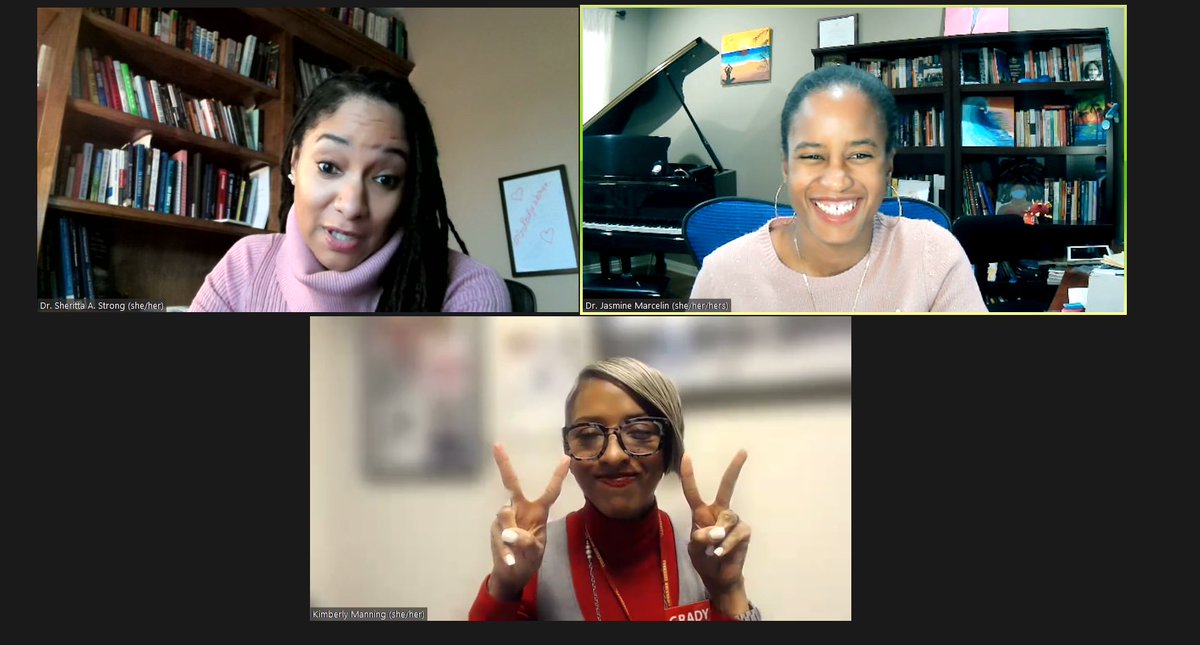 What better way to start out #VirtualVisitingProfessor days than this? Affirmation with two beautiful #BlackWomenInMedicine. Thanks for spending time with @SAStrongMD and me this morning, @gradydoctor! Excited for your @unmcpsychiatry grand round talk today and @UNMC_IM tomorrow!