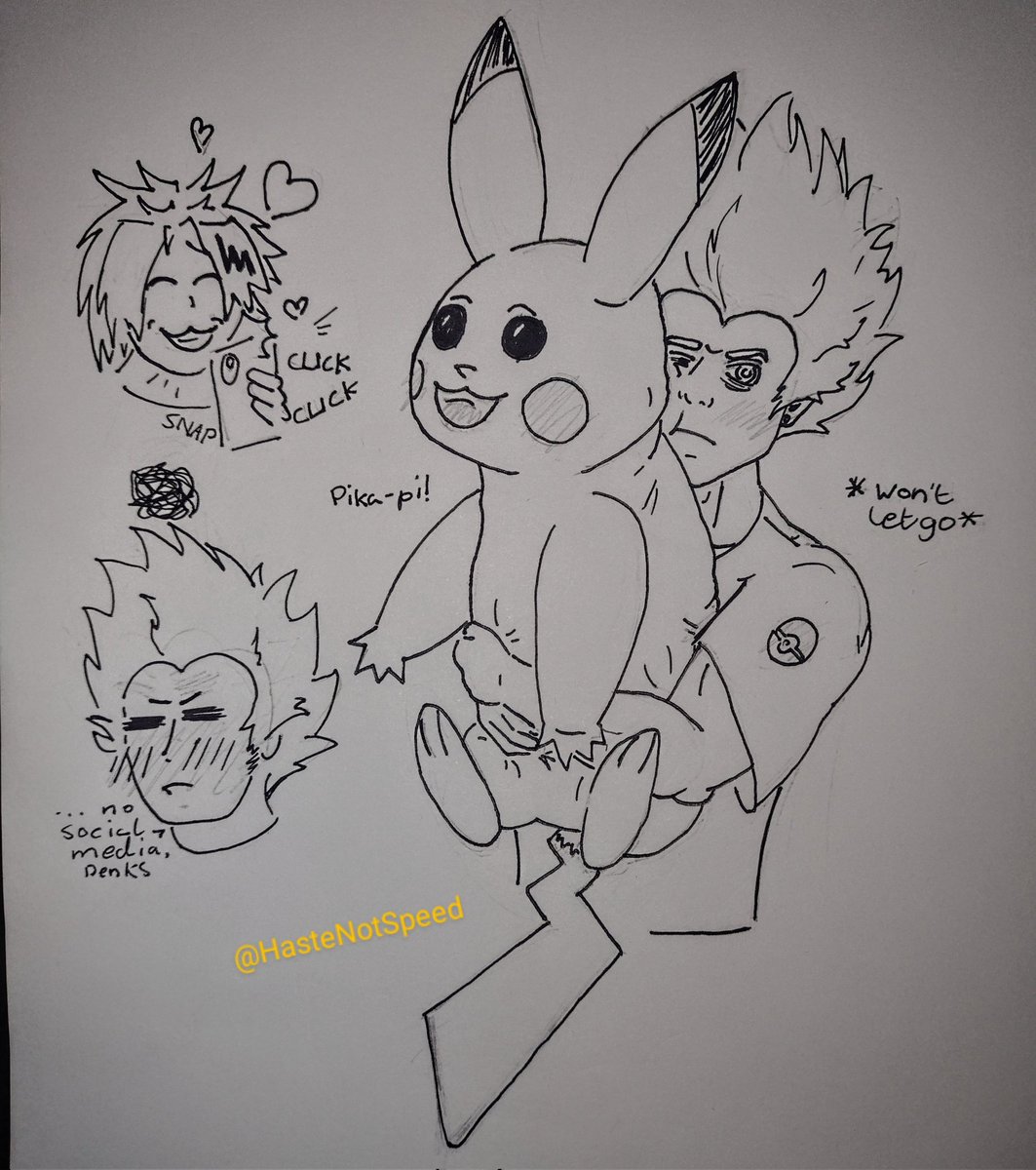 HasteNotSpeed's tweet photo. It was a gift, he swears

#shinkami #bnha #pikachu https://t.co/X0udQiI08C