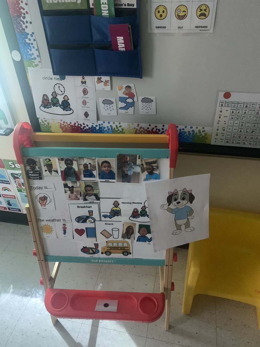 ms_cashclass's tweet photo. We had fun including Cali in our PSE day of learning… she helped us with our feelings check in, morning meeting, nap time, with us, and enjoyed a little end of day story in her rocking chair. 🐬 💙@DSES #loveinclusion #FCS_SEC https://t.co/XdBnxkxNBv