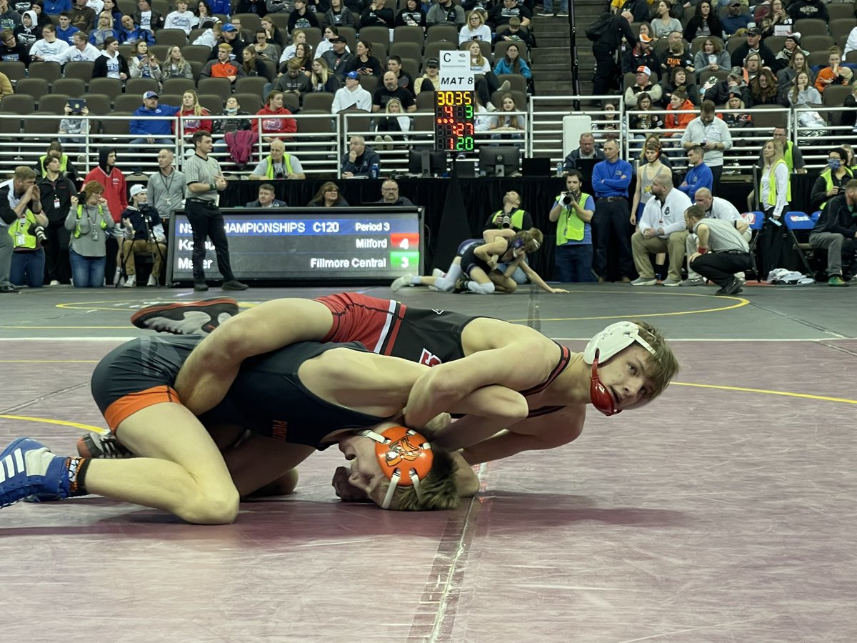 State Wrestling Quarterfinal at 126, Munier loses a tough one by decision 5-4. <a href="/Sidney_Raiders/">Sidney Raiders</a> <a href="/aintisntArent/">Chris Arent</a> <a href="/sidneynewrestle/">Sidney NE Wrestling</a>