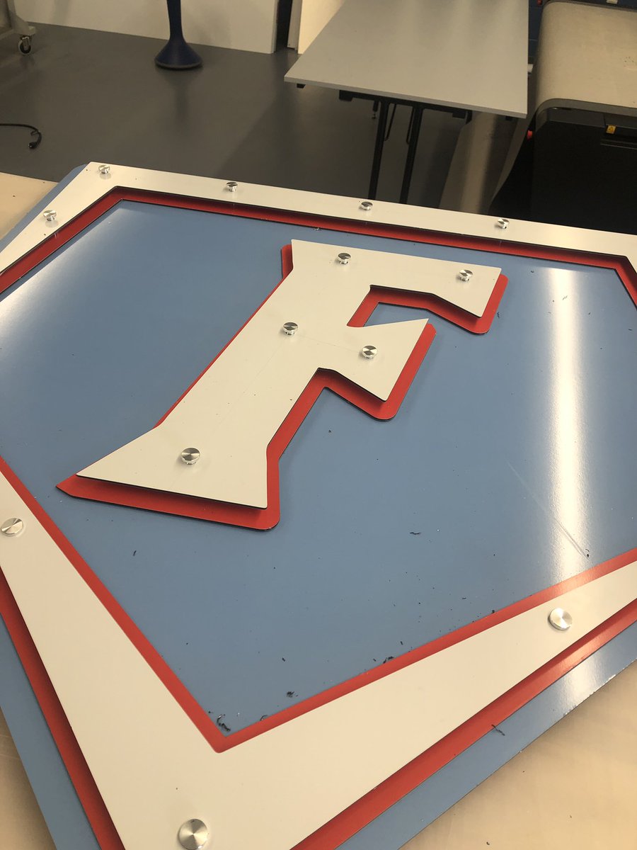 WKPackPrinting's tweet photo. Wiring LED lights on a 3D aluminum sign today for @ACFloraBaseball looks good!!!!  @WKPackPrinting https://t.co/cfXvLNCPsw
