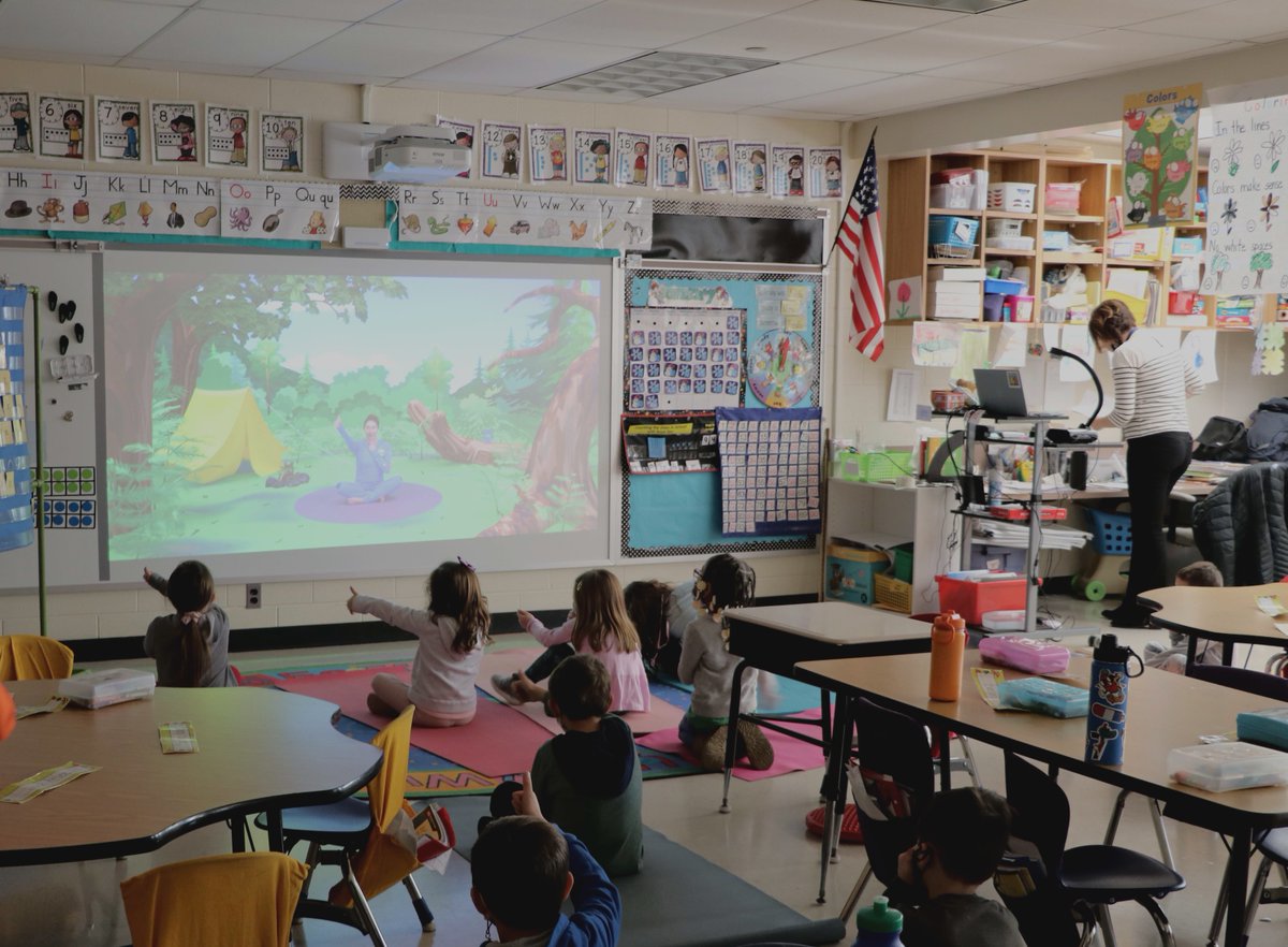 WestChesterASD's tweet photo. A little afternoon yoga to get Starkweather kindergarteners focused and ready for an afternoon of learning! #WCASD #WCASDEducates https://t.co/aPIhdLMxsL