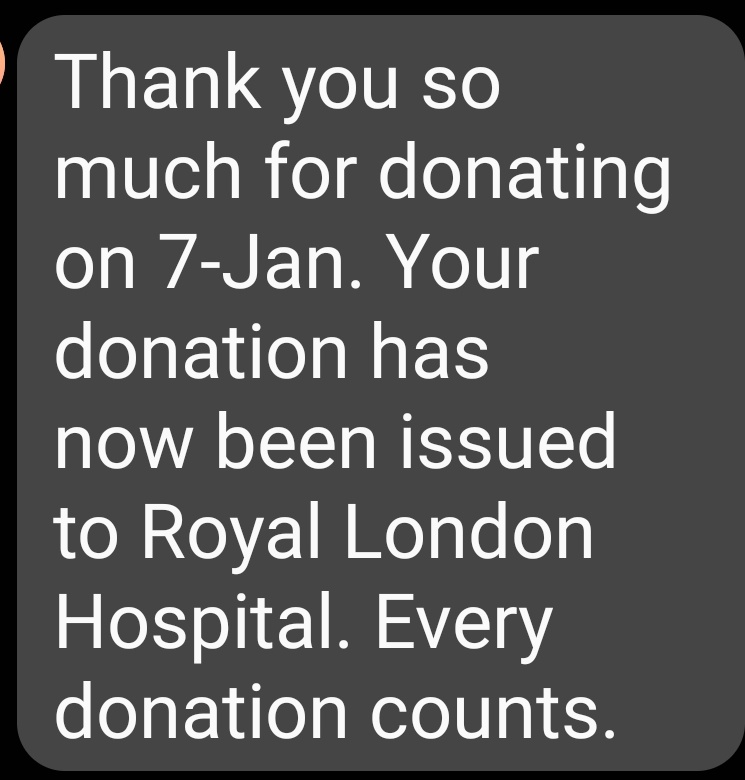 MrgetsitDunn's tweet photo. Very gratifying when you receive a message like this from the amazing @GiveBloodNHS.. π©Έ
If you can but never have, please #Giveblood & #savelives
#RandomActsofKindnessDay
#RandomActsofKindnessDay2022 https://t.co/evLH1E8zFG