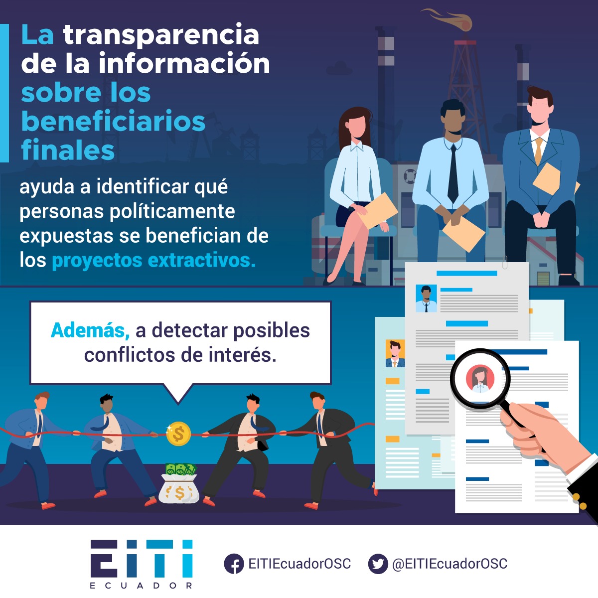 EITIEcuadorOSC's tweet photo. Transparentar la información sobre la gestión de los #recursosminerales es un mecanismo sustancial para la lucha efectiva contra la #corrupción. Descubre más sobre EITI👉 https://t.co/6JRFqlciMv https://t.co/RqtgA0u3kB