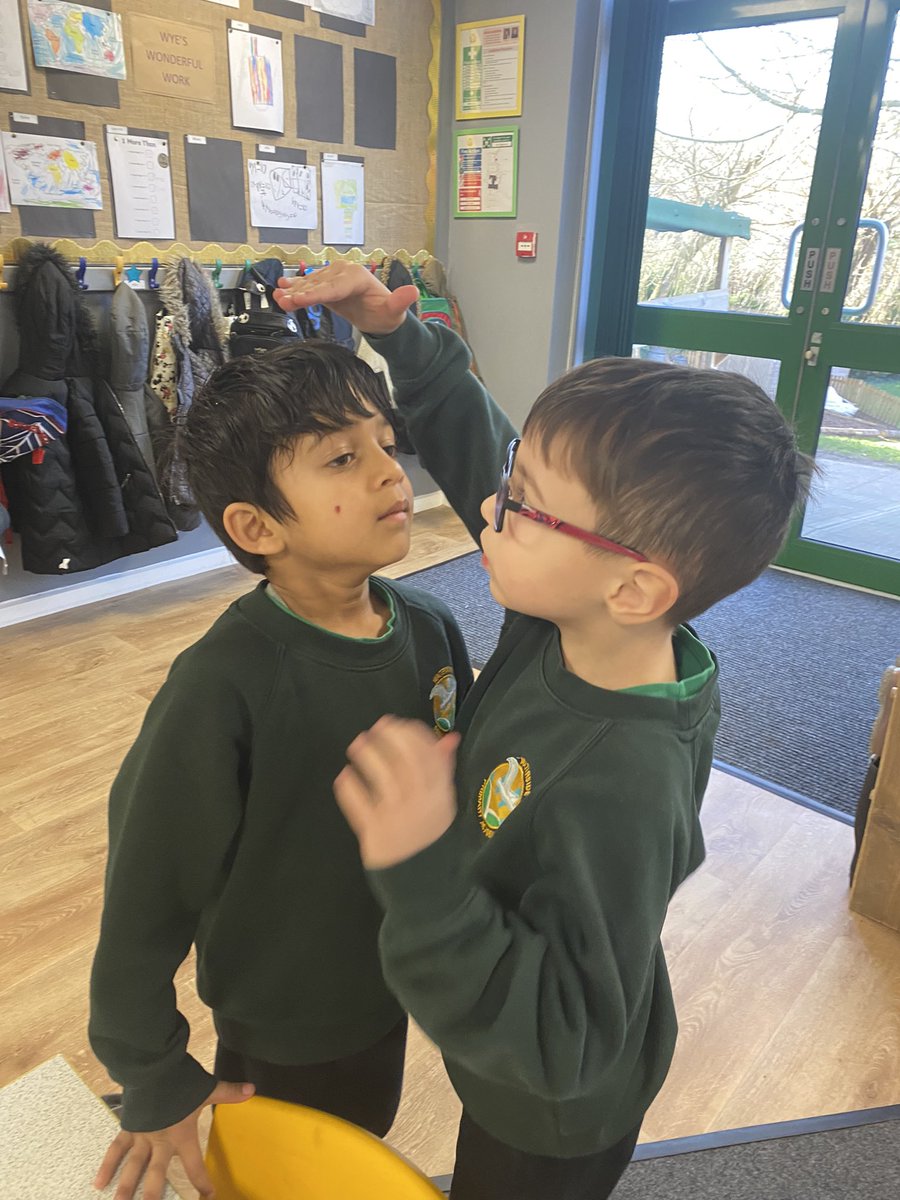 Wye_WPA's tweet image. Today in maths we were comparing heights, everyone thought they were the tallest! #WatersideMaths