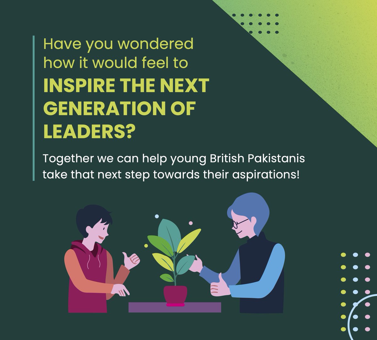 BPF_UK's tweet photo. Have you wondered how it would feel to inspire the next generation of leaders?

👍Together we can help young British Pakistanis on their journeys of self-growth towards their aspirations!

#ConnectToYourFuture #PakSocs #recentgraduates #students #jobs #youthdevelopment https://t.co/eKJkXGoP2r