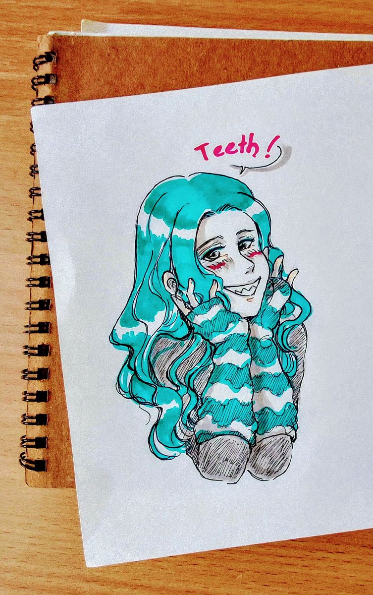 kpt_punk's tweet photo. Teeeeth! for Szyszka from
@danmejki
(check out the account!) #mericomics #merimerkki #kpt_ocs #comics #merfolk https://t.co/WZILgEDv6P