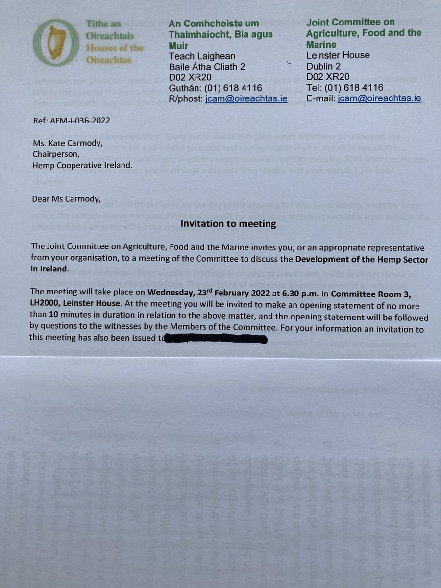 At last we are being given an opportunity to present our case for the development of a much needed hemp industry in Ireland. <a href="/hempcooperative/">Hemp Cooperative Ireland</a> responded to the consultation request from DAFM last autumn with a comprehensive report on the benefits for agriculture &amp; environment. 1/