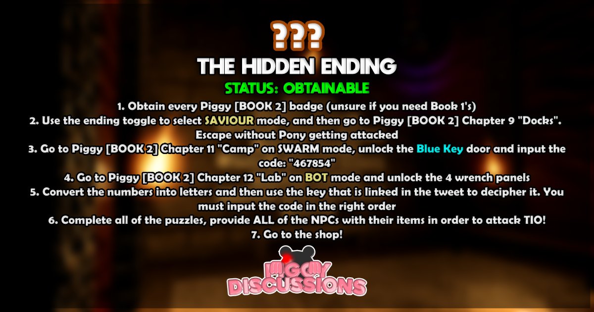 How to get HIDDEN ENDING and UNLOCK TIO (???) SKIN in PIGGY BOOK 2