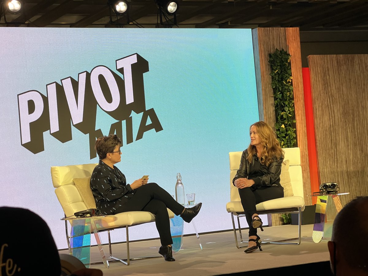 PeggyJ's tweet photo. Thank you @karaswisher for inviting me to speak with you at #PivotMIA about @magicleap, the upcoming launch of Magic Leap 2, and all things AR & Metaverse. Amazing conference - looking forward to returning next year! https://t.co/qwWBwsF1qk