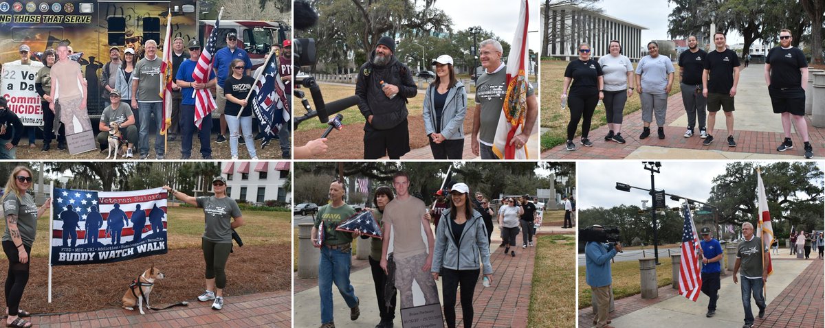Beautiful weather greeted <a href="/WalkforVetsORG/">WalkforVets.org</a> participants today at the Florida Capitol. FDVA Executive Director James S. "Hammer" Hartsell led the group in their 2.2 mile walk raising awareness for Veteran Suicide Prevention efforts. Great turnout! SaveFLVets.org #FLVets🇺🇸