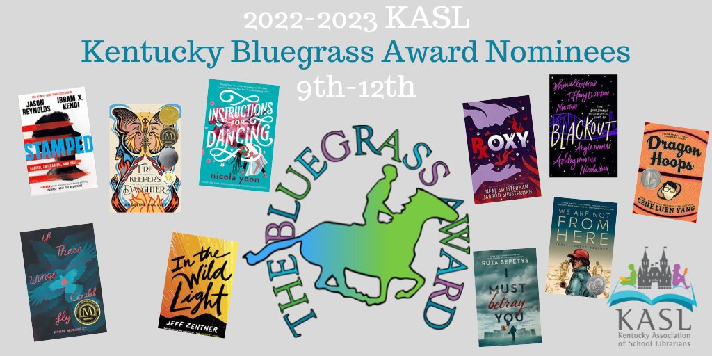 2022-2023 9-12 KBA nominees @geneluenyang @FineAngeline @RutaSepetys @kyriemccauley @jeffzentner @NicolaYoon @NealShusterman @JasonReynolds83 @DrIbram @jetchez @AshWrites @getnicced @angiecthomas @WriteinBK @brownbookworm @KASL_Librarians