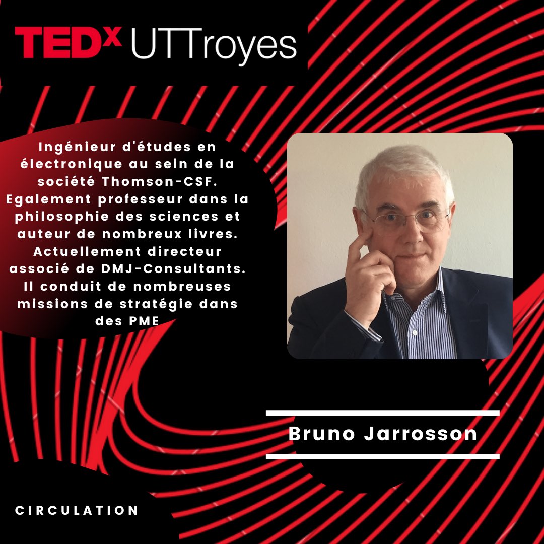 👉Bruno Jarrosson est consultant en stratégie, Ingénieur Supélec. Il est actuellement directeur associé chez DMJ Consultants. Il enseigne aussi la philosophie des sciences à Centrale-Supélec. Il est co-auteur de trente ouvrages et deux pièces de théâtre.👈