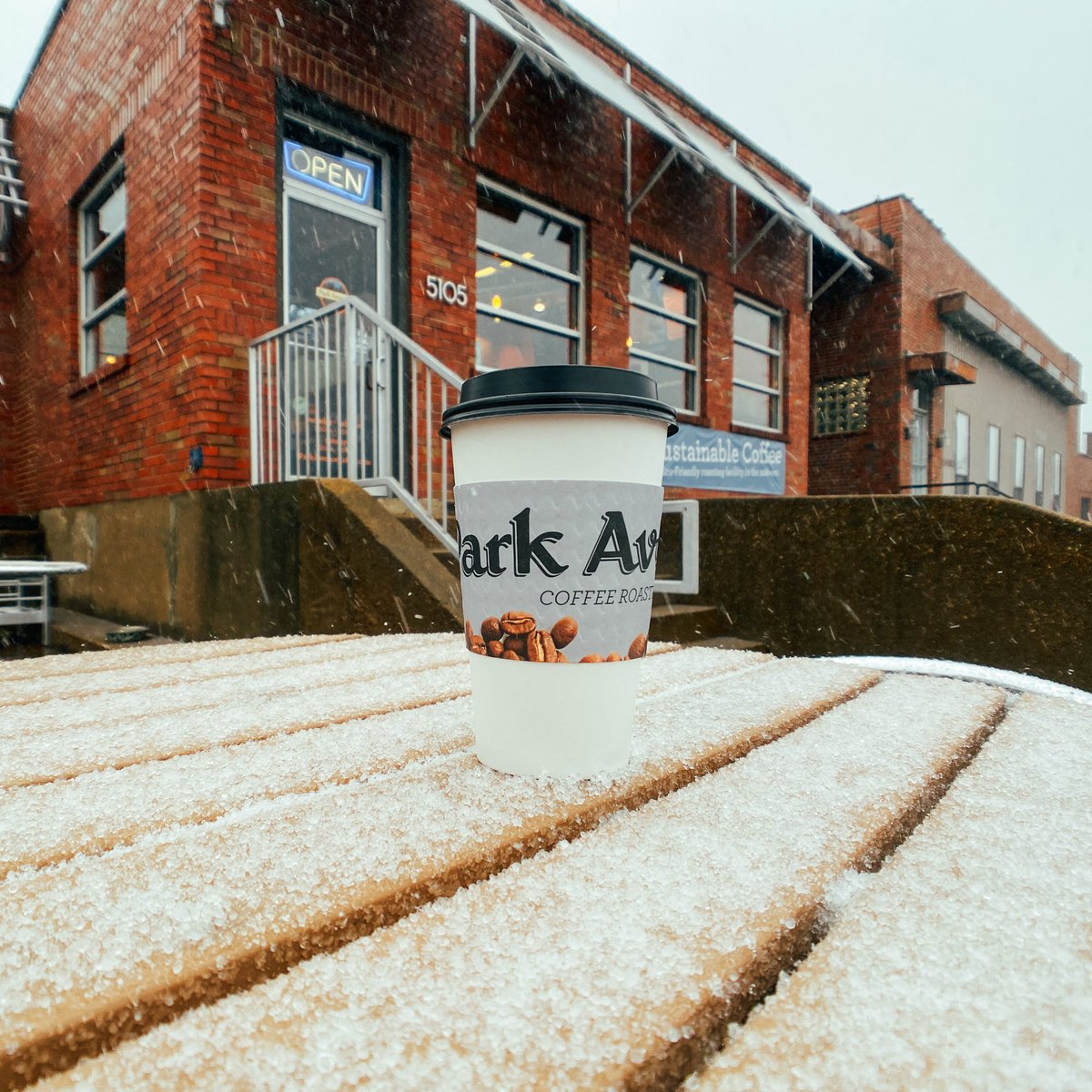 ParkAveCoffee's tweet photo. We are closing up early due to the winter weather ice mix. If you happen to venture out take it slow and be safe.  We will see you tomorrow #STL https://t.co/L8tVAU6qU7