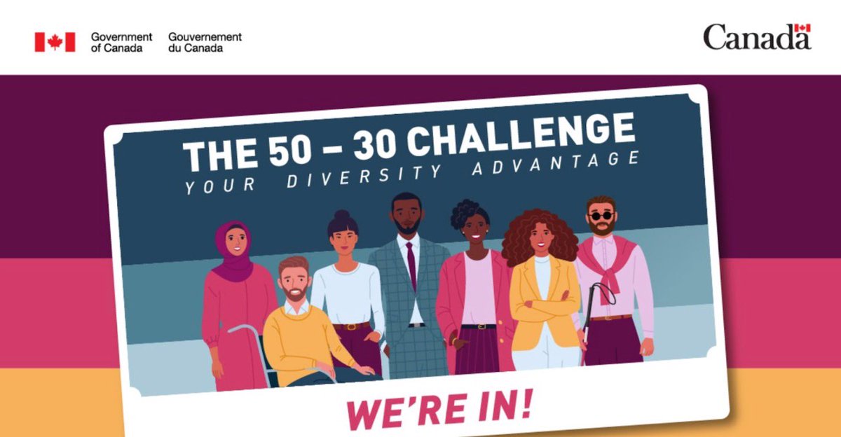Challenge accepted! We’ve joined the Government of Canada’s 50 – 30 Challenge to increase diversity in our workplace.

#5030challenge #MediaOneness