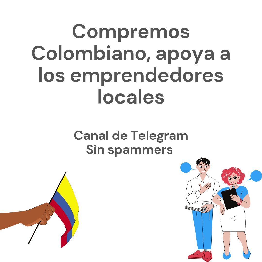 ApoyaColombiano's tweet photo. Compartan el link del Canal de Telegram y apoyen a los emprendedores Colombianos 👇🏻
 https://t.co/AJohubfWvT

#emprendedores #emprendimiento #colombia #apoyacolombiano #hechoencolombia #compracolombiano #creerenlonuestro https://t.co/nStE1k5lIq