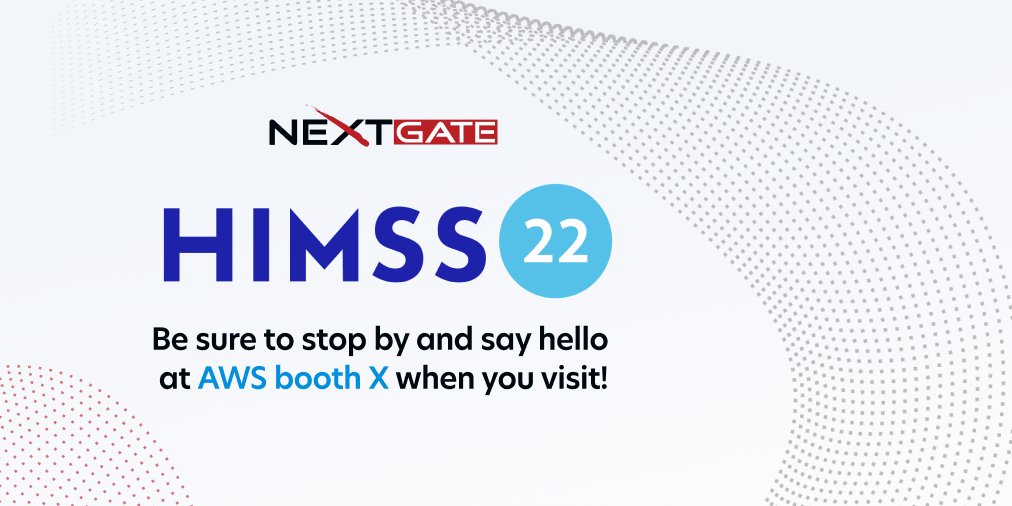 NextGate will be presenting at this year’s HIMSS expo in Orlando from March 14 – 18 in the AWS partner showcase.

If you’re attending, stop by the AWS booth to learn about some of the exciting things we have in store for 2022.

#HIMSS22 #NextGate

hubs.ly/Q013Hld40