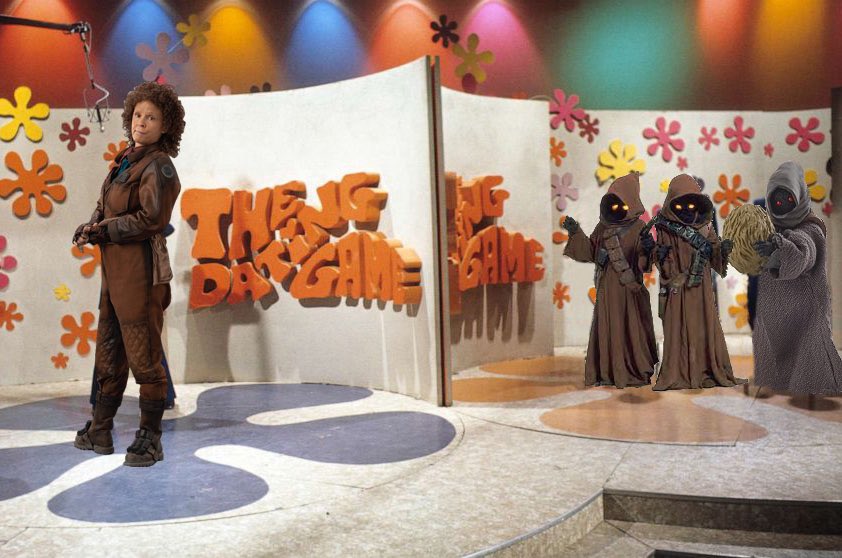 LittleJen007's tweet image. One of the best parts of the #BookofBobbaFett was the discovery that #pelemoto dated a #jawa ❤️ This is my version of how they do that on #tatooine 🤣 #thedatinggame 

#mandolorian #starwars #bobafett #jawas