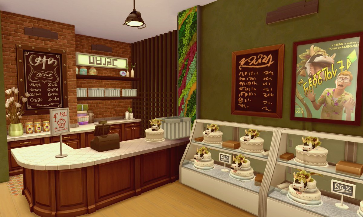 SimsLanna's tweet photo. Had so much fun making @lilsimsie 's shell into the The Cowcake Bakery! Bob and Eliza have decided to open a bakery and something weird is definitely going on here...
Gallery ID: xsimslanna
#SmallSimsieShell #ShowUsYourBuilds #Sims4 https://t.co/obRTo5MDbm