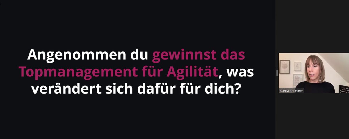 Angenommen du gewinnst das Topmanagement für Agilität, was verändert sich dafür für dich? #spannendeFrage in einem Webinar zu #Agile via @biancaprommer

Also an euch: Was ändert sich?