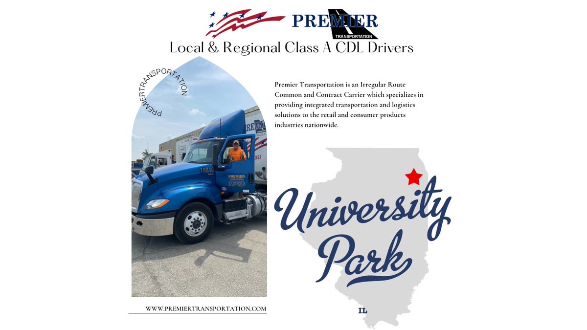 ptag323's tweet photo. Local Class A CDL Drivers 
University Park, Illinois
Up to $85k / Year
Apply Today!
⬇️⬇️⬇️⬇️⬇️ 
.
.
. 
https://t.co/HYSMC0Xr0v...
.
Call: 800-584-9131
Text Us: 469-636-8734
.
#TruckDriver #Trucking #TruckingJobs #JobSeekers #CDL #ClassA #LocalJobs #HomeDaily #PremierTransportatio https://t.co/4cawRqPxFr