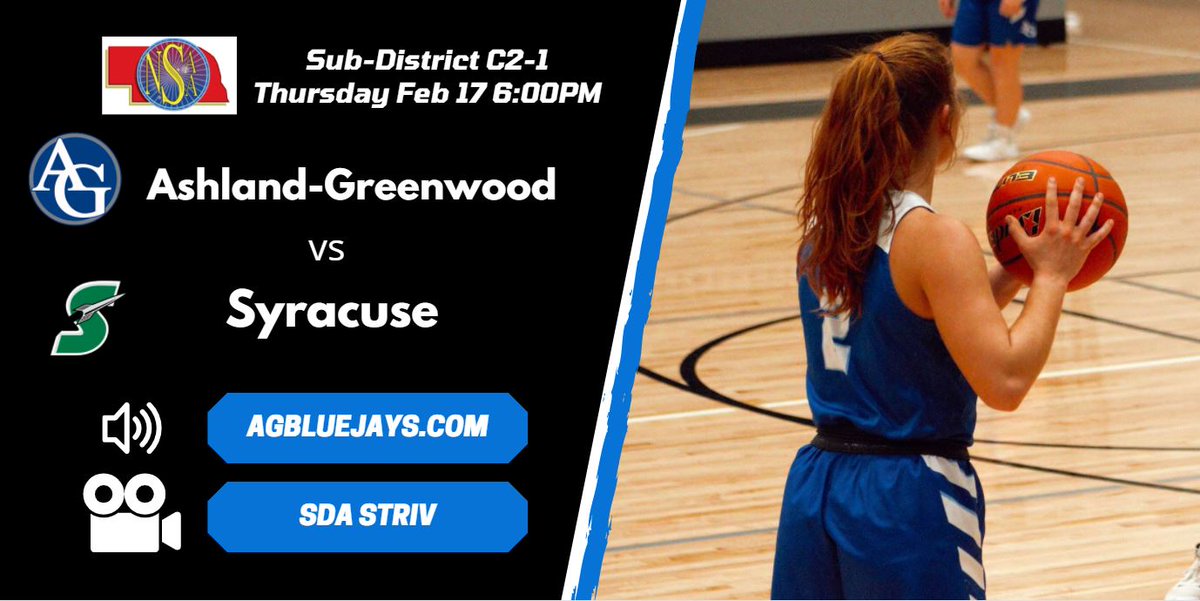 Girls Basketball travels to Syracuse for the C1-2 Sub-district Championship tonight at 6pm. Audio on https://t.co/RlveWeRY8O, video on SDA Striv. No passes accepted. Good luck to our girls!

BBN: https://t.co/BoNAzashk4

SDA Striv: https://t.co/H4t5hPBsoN https://t.co/zDSccmjroh