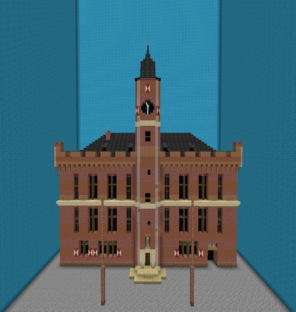 Cunynchen's tweet photo. Town hall of Kalkar from 1446 in Cleves, Germany.

@HeroPixels 
 #Minecraft #minecraft建築コミュ https://t.co/hnarWBH2T0