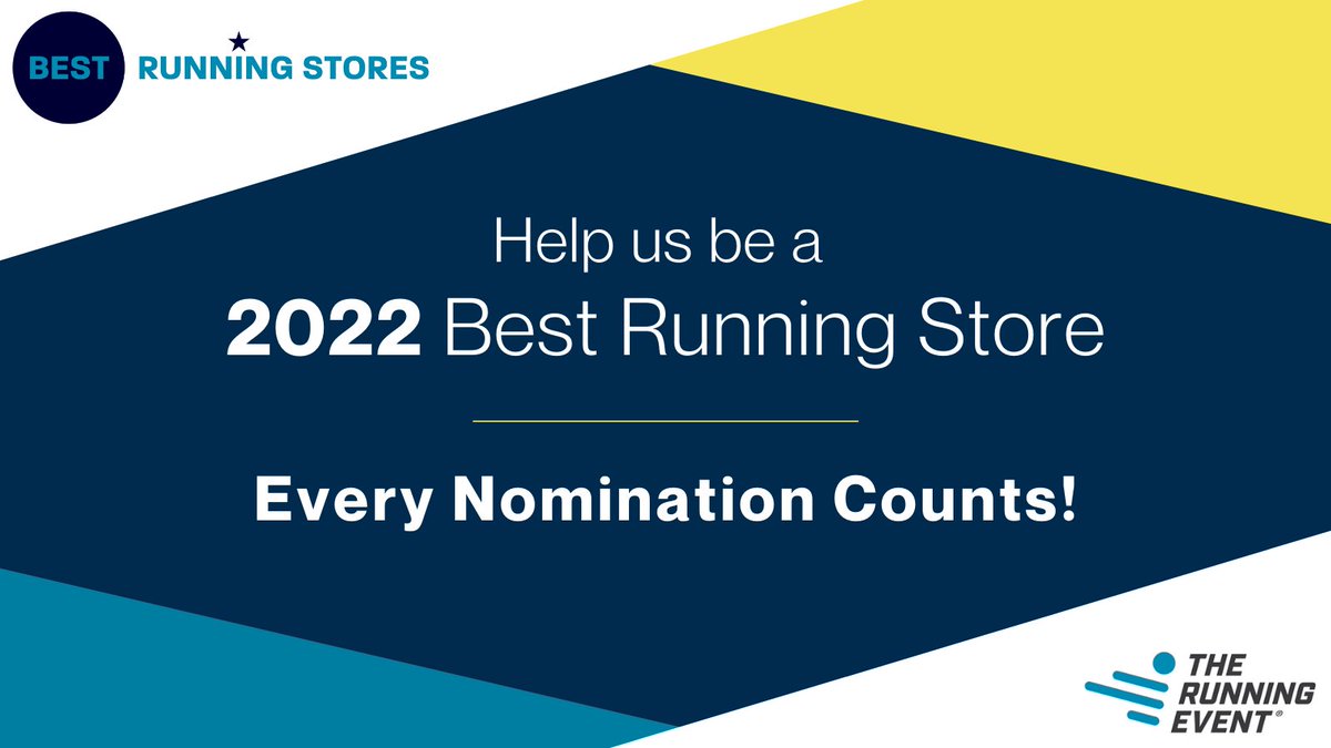 Love our store? Nominate us to be a 2022 #BestRunningStore! Remember: every
nomination counts! bit.ly/3uGkbJ9