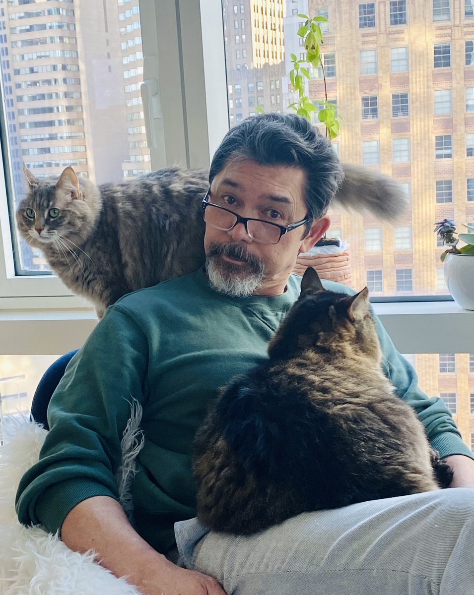 So many pics of Lou Diamond Phillips with cats.  So good.  Happy Birthday! 