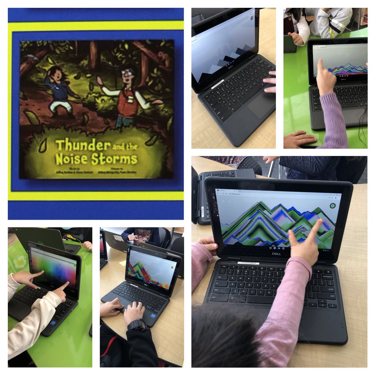 After reading Thunder and the Noise Storms we took some time to listen to the quiet sound of our heart while making beautiful sand art. @DDWLibrary @HDSBLibraries <a href="/ForestofReading/">Forest of Reading</a>