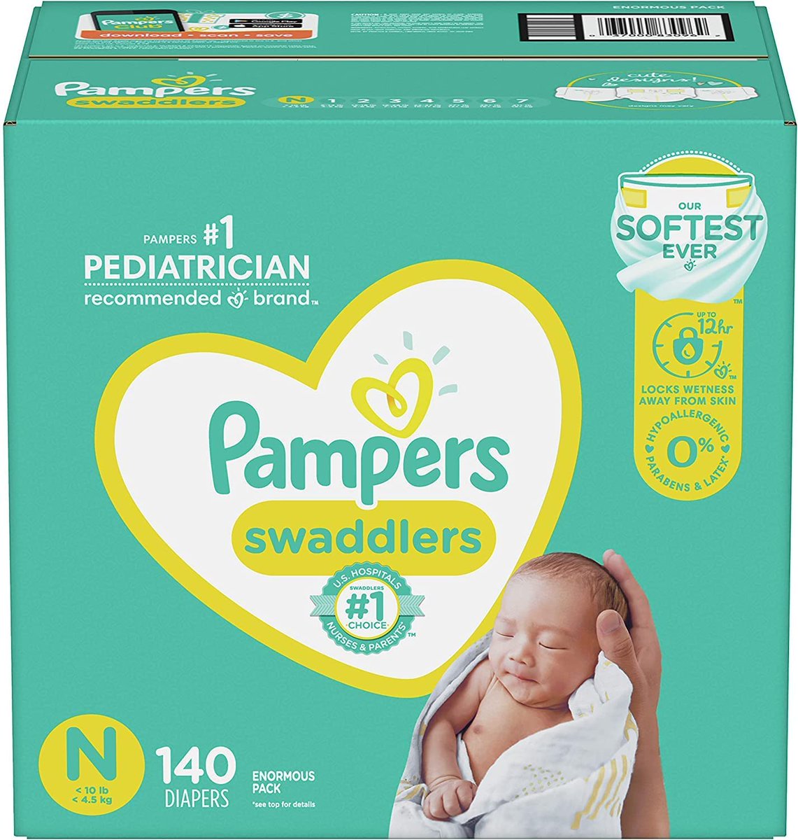 onlinework78's tweet photo. Diapers Newborn/Size 0 (< 10 lb), 140 Count - Pampers Swaddlers Disposable Baby Diapers, Enormous Pack (Packaging May Vary) https://t.co/ohQBLuERGG https://t.co/EBjBb5QTIF
