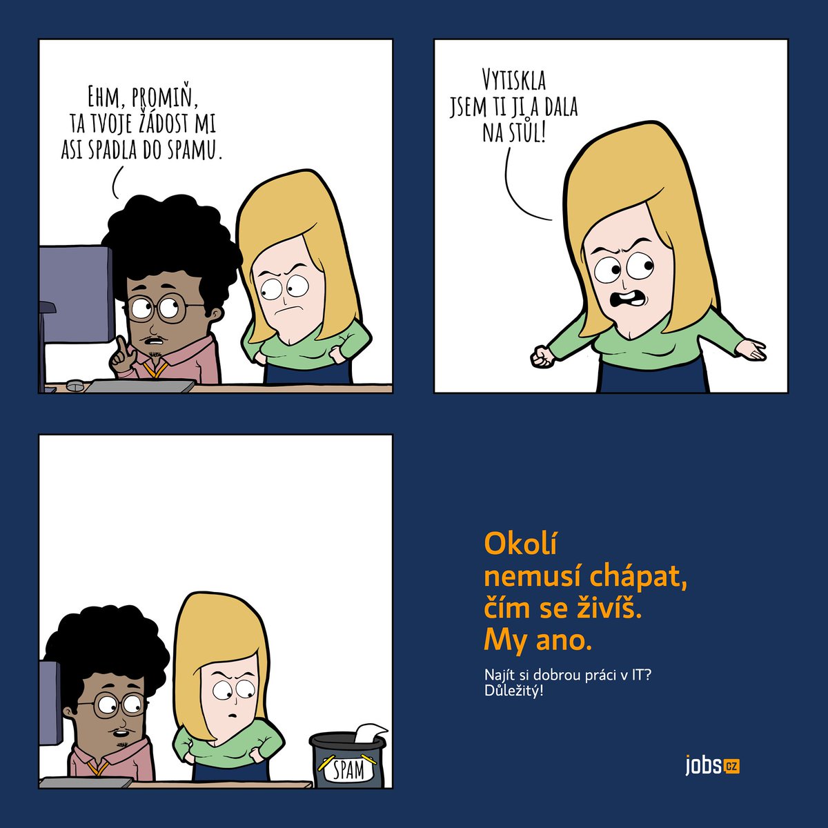 Motivace k práci se limitně blíží k nule? Asi je čas na změnu! Co třeba jedna z těchhle nabídek v českém IT: ➡️ jobs.cz/digital ⬅️