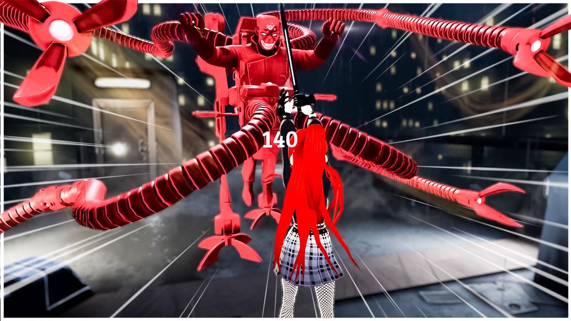 MissGox's tweet photo. Cleansing the city while dodging axes and deflecting bullets! Have you tried #AgainstVR yet!? #VR #Against #RhythmGame https://t.co/d2Lrnqaxoq https://t.co/ZhiZtuuDMW