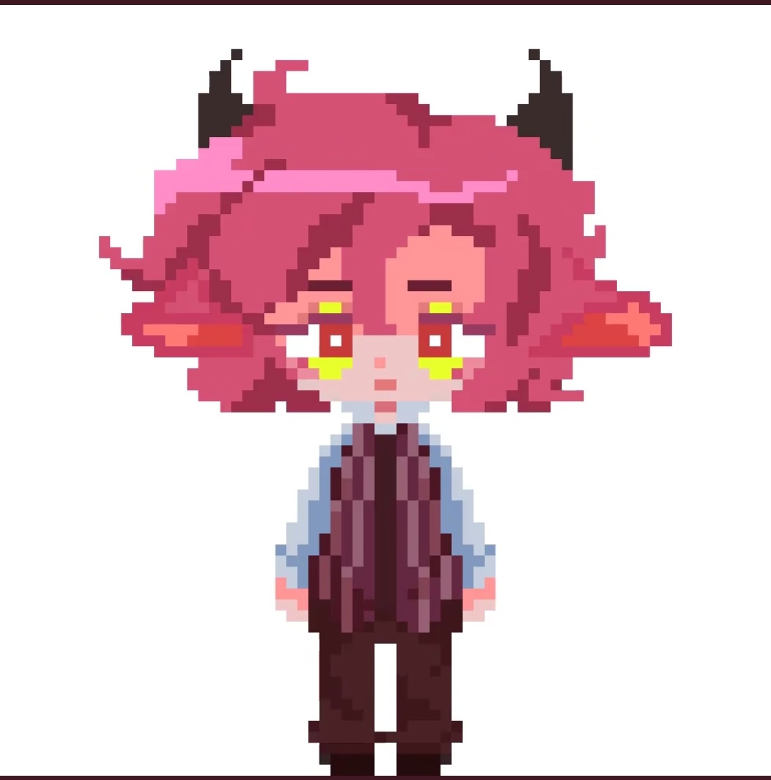 Fermelish's tweet photo. Bueno, viendo viejos archivos, vi el primer sprite que hice de Mori, que la verdad, veo que lo he mejorado demasiado a mi parecer, el diseño se me hace más agradable, los colores quedan mejor y no tiene cara de "😳" xD
.
.
#BOORED
#gamedev
#GodotEngine
#pixelart https://t.co/gFiZ1YjooX